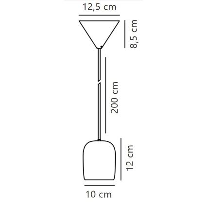 Nordlux - Hanglamp aan een koord NOTTI 1xE27/25W/230V zwart
