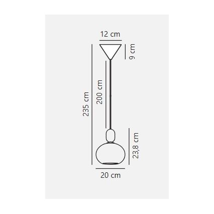 Nordlux - Hanglamp aan een koord NOTTI 1xE27/40W/230V grijs