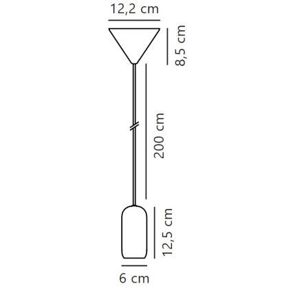 Nordlux - Hanglamp aan een koord NOTTI 1xE27/40W/230V zwart