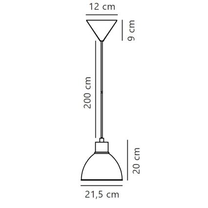 Nordlux - Hanglamp aan een koord POP 1xE27/40W/230V antraciet