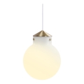 Nordlux - Hanglamp aan een koord RAITO 1xE27/25W/230V messing/wit
