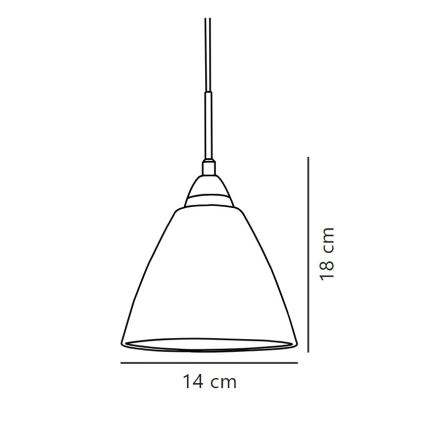 Nordlux - Hanglamp aan een koord READ 1xE14/40W/230V glanzend chroom