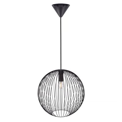 Nordlux - Hanglamp aan kabel BERONI 1xE27/60W/230V zwart Ø 35 cm