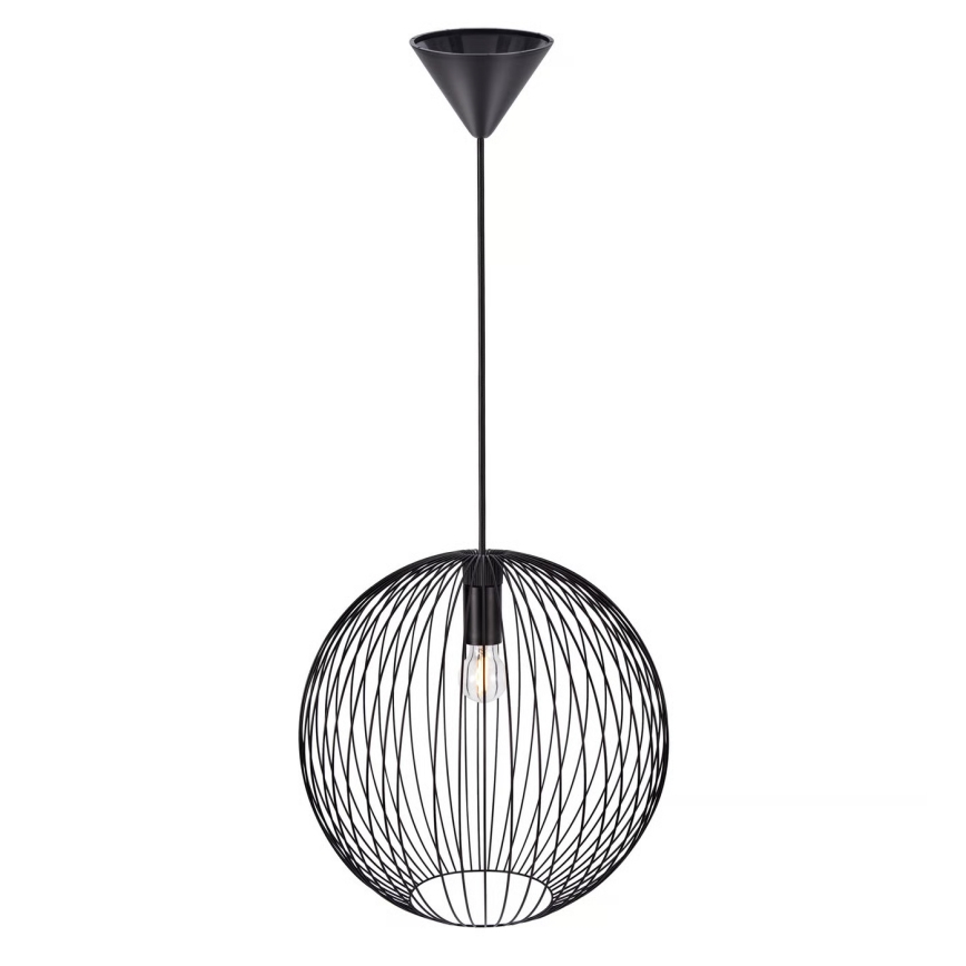 Nordlux - Hanglamp aan kabel BERONI 1xE27/60W/230V zwart Ø 35 cm