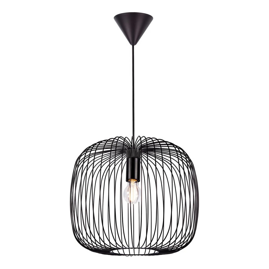 Nordlux - Hanglamp aan kabel BERONI 1xE27/60W/230V zwart Ø 40 cm
