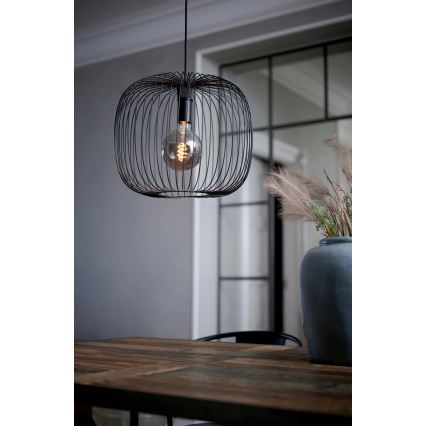 Nordlux - Hanglamp aan kabel BERONI 1xE27/60W/230V zwart Ø 40 cm