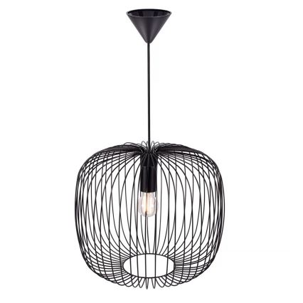 Nordlux - Hanglamp aan kabel BERONI 1xE27/60W/230V zwart Ø 40 cm