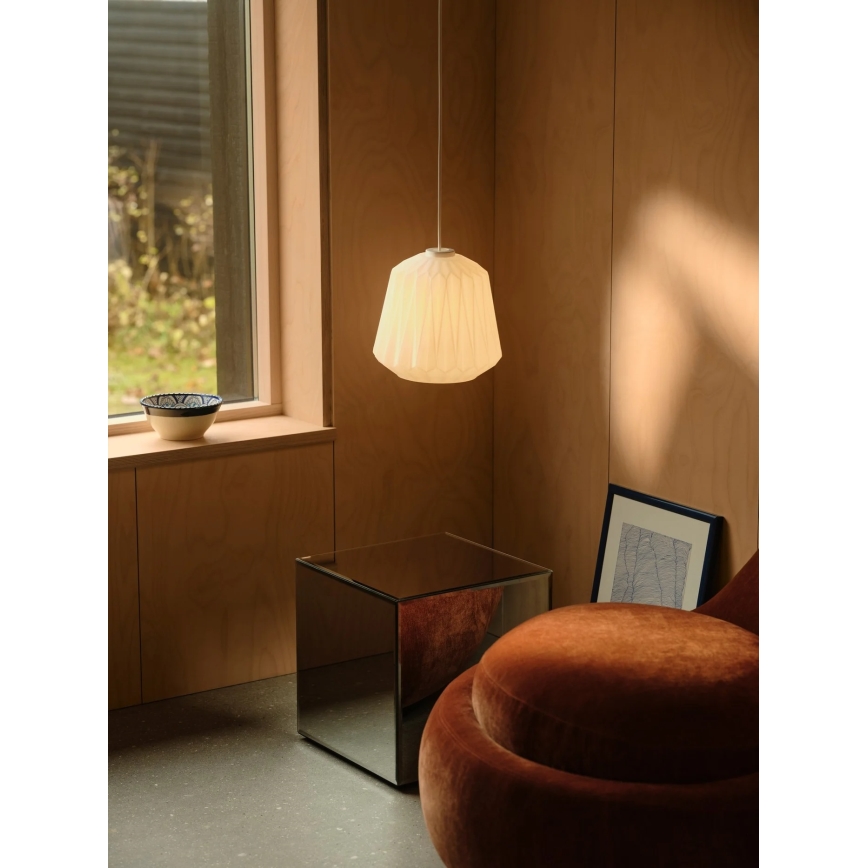 Nordlux - Hanglamp aan kabel ELBIE 1xE27/15W/230V Ø 24 cm wit