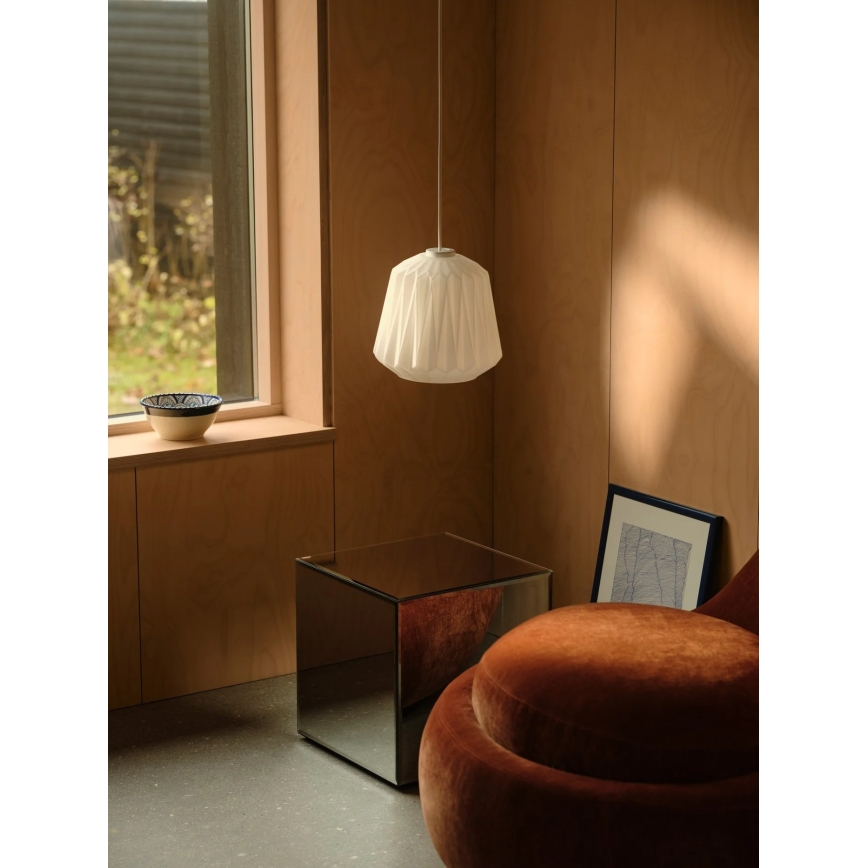 Nordlux - Hanglamp aan kabel ELBIE 1xE27/15W/230V Ø 24 cm wit