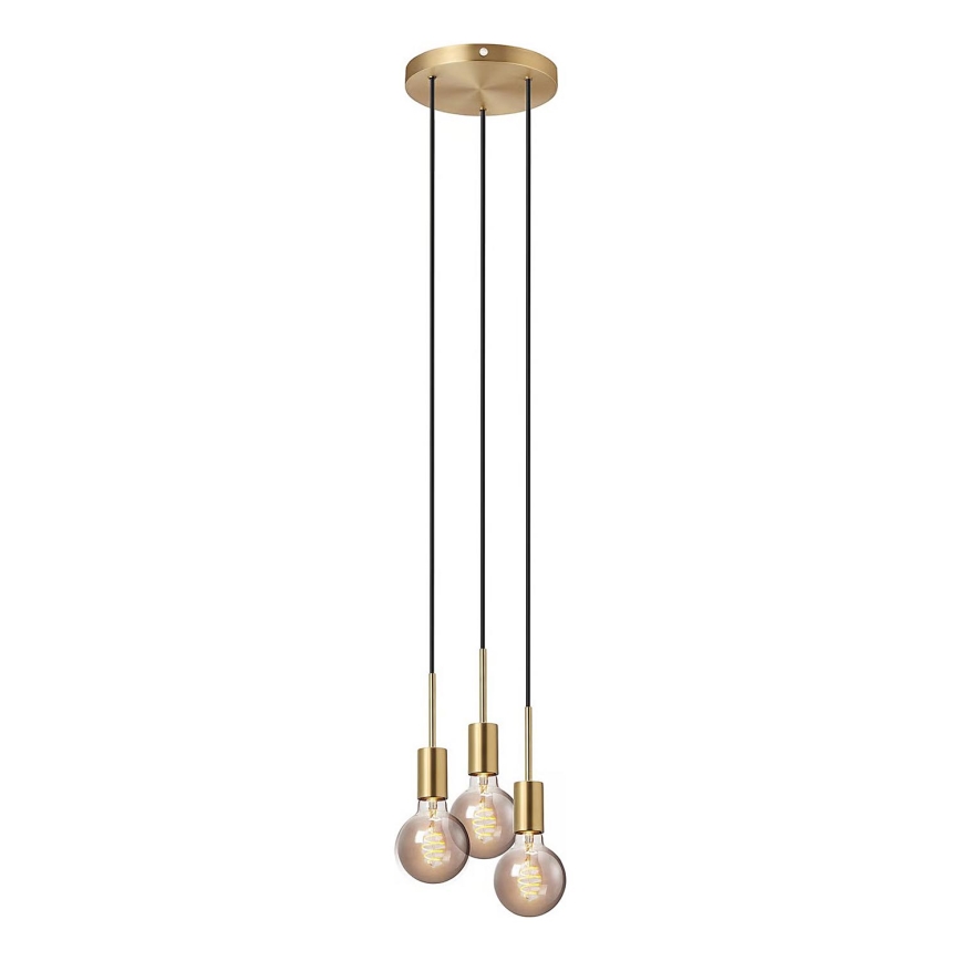 Nordlux - Hanglamp aan kabel PACO 3xE27/25W/230V messing