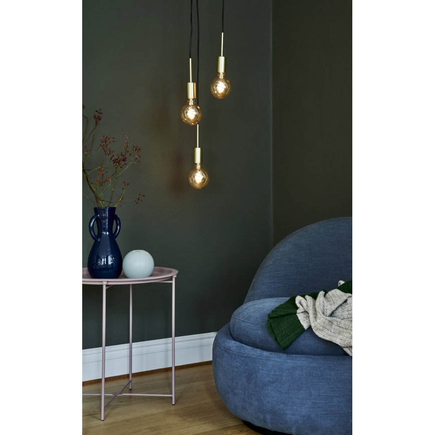 Nordlux - Hanglamp aan kabel PACO 3xE27/25W/230V messing