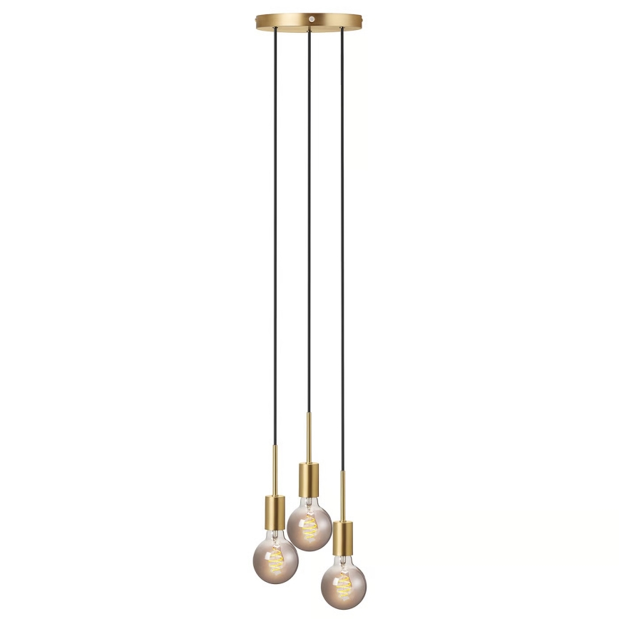 Nordlux - Hanglamp aan kabel PACO 3xE27/25W/230V messing