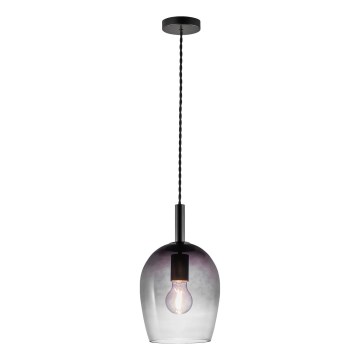 Nordlux - Hanglamp aan kabel UMA 1x E27/40W/230V Ø 18 cm zwart/rookglas