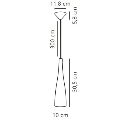 Nordlux - Hanglamp aan snoer EMBLA 1xE27/40W/230V gerookt/zwart