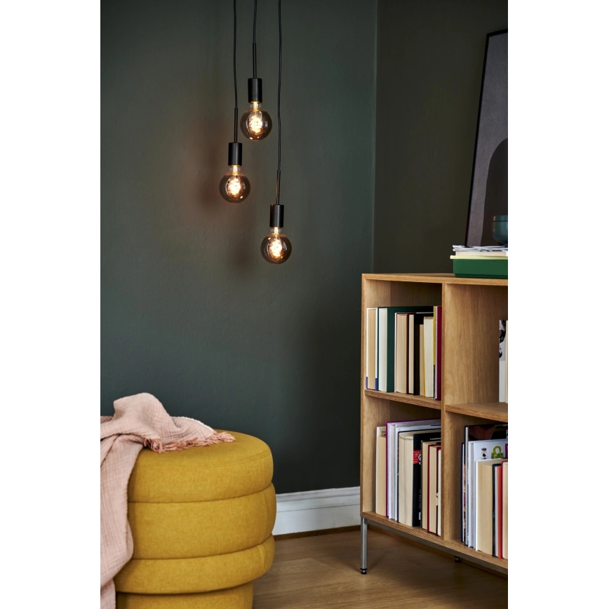 Nordlux - Hanglamp aan snoer PACO 3xE27/25W/230V zwart