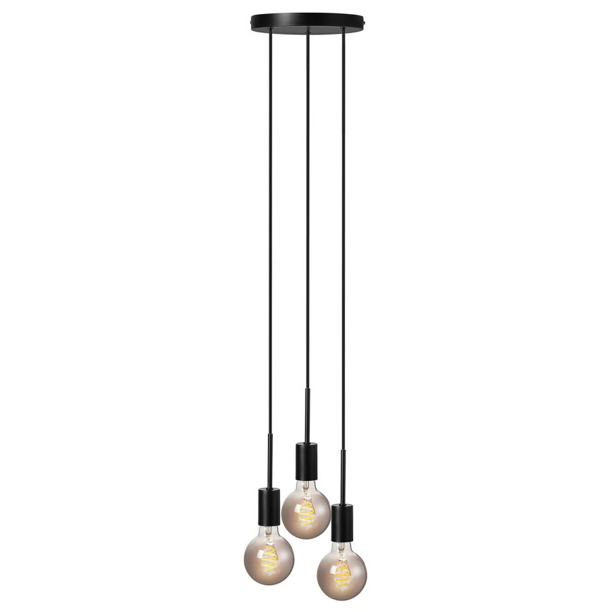 Nordlux - Hanglamp aan snoer PACO 3xE27/25W/230V zwart
