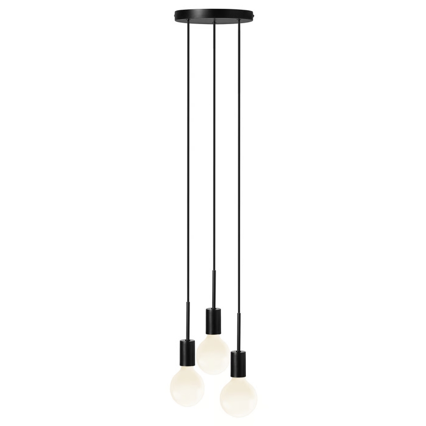 Nordlux - Hanglamp aan snoer PACO 3xE27/25W/230V zwart