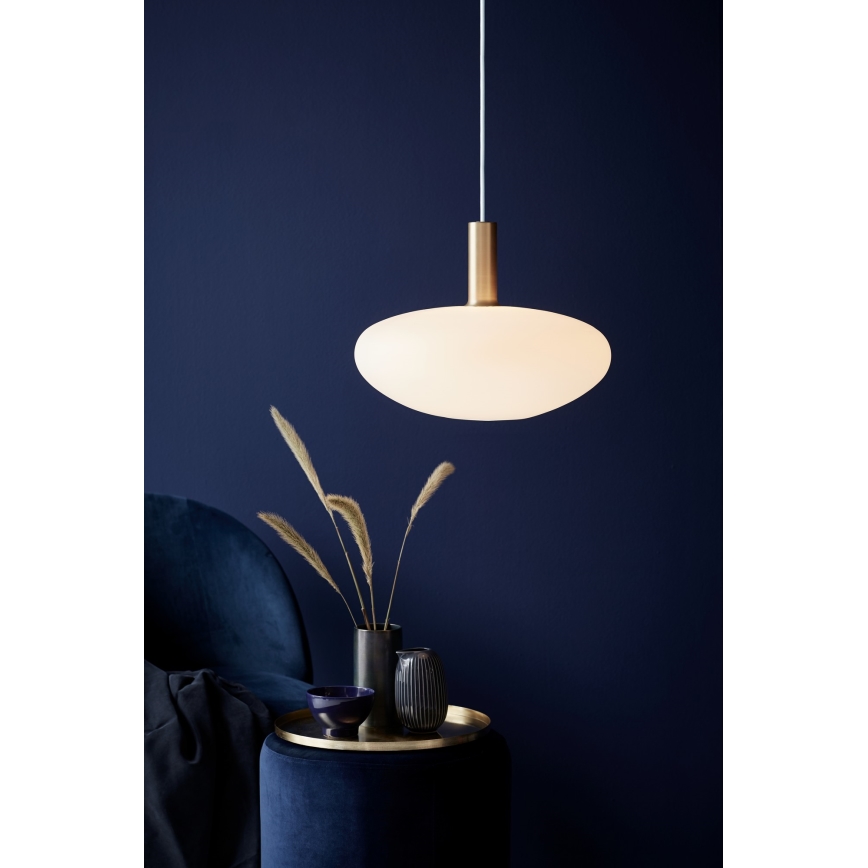 Nordlux - Hanglamp aan kabel ALTON 1xE27/60W/230V wit/zwart/messing