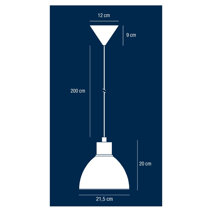 Nordlux - Hanglamp met snoer POP 1xE27/40W/230V zwart