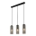 Nordlux - Hanglamp MIELLA met kabel 3xE27/25W/230V zwart/rookglas