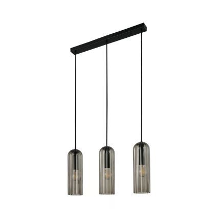 Nordlux - Hanglamp MIELLA met kabel 3xE27/25W/230V zwart/rookglas