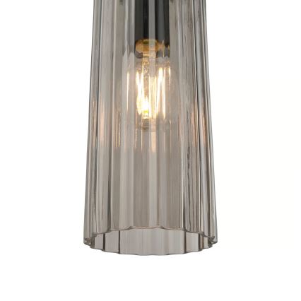 Nordlux - Hanglamp MIELLA met kabel 3xE27/25W/230V zwart/rookglas