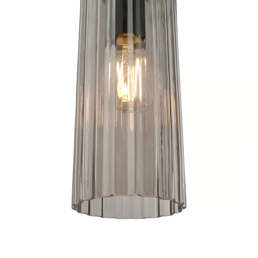 Nordlux - Hanglamp MIELLA met kabel 3xE27/25W/230V zwart/rookglas