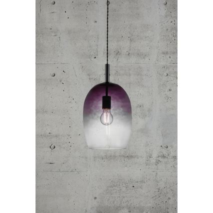 Nordlux - Hanglamp UMA aan kabel 1xE27/40W/230V Ø23 cm zwart/rookglas
