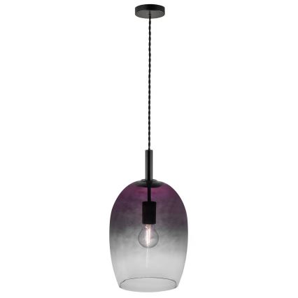 Nordlux - Hanglamp UMA aan kabel 1xE27/40W/230V Ø23 cm zwart/rookglas