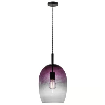 Nordlux - Hanglamp UMA aan kabel 1xE27/40W/230V Ø23 cm zwart/rookglas