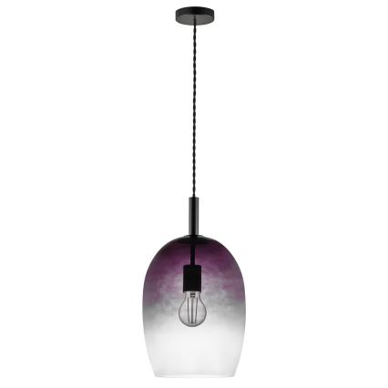 Nordlux - Hanglamp UMA aan kabel 1xE27/40W/230V Ø23 cm zwart/rookglas