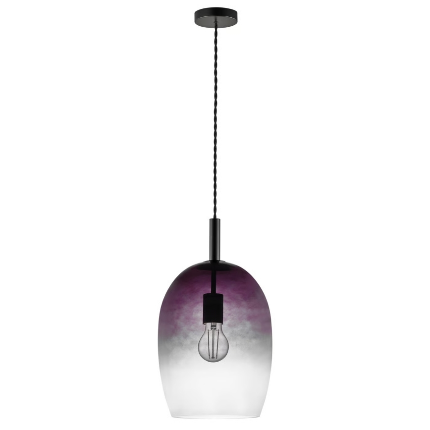Nordlux - Hanglamp UMA aan kabel 1xE27/40W/230V Ø23 cm zwart/rookglas