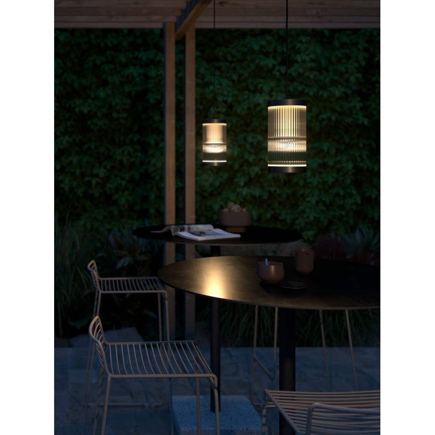 Nordlux - Hanglamp voor buiten COUPAR 1xE27/25W/230V IP33 IP33 diameter 13 cm zwart