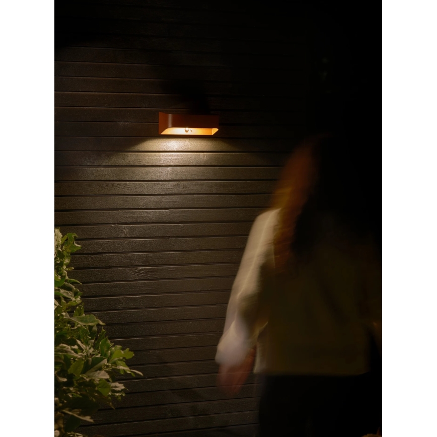 Nordlux - LED zonnelamp met sensor MARCELLIO LED/5W/5V IP54 2200 mAh bruin