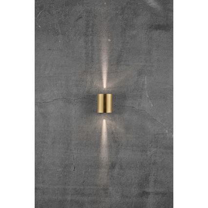 Nordlux - LED buitenwandlamp CANTO 2xLED/5,5W/230V IP44 goud