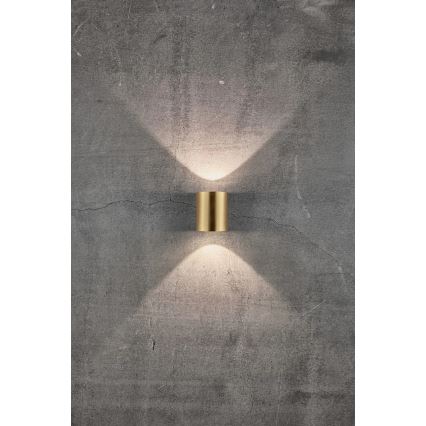 Nordlux - LED buitenwandlamp CANTO 2xLED/5,5W/230V IP44 goud