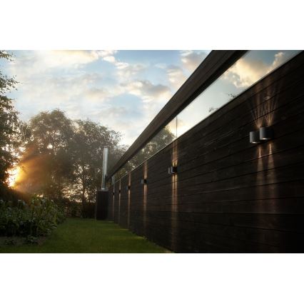 Nordlux - LED buitenwandlamp CANTO 2xLED/5,5W/230V IP44 grijs