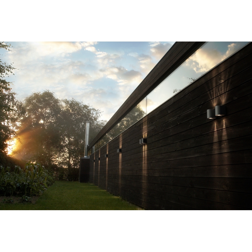 Nordlux - LED buitenwandlamp CANTO 2xLED/5,5W/230V IP44 grijs