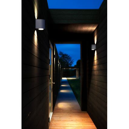 Nordlux - LED buitenwandlamp CANTO 2xLED/5,5W/230V IP44 grijs