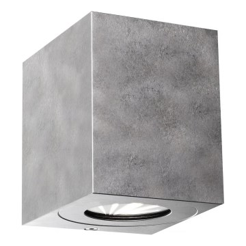 Nordlux - LED buitenwandlamp CANTO 2xLED/6W/230V IP44 zilver