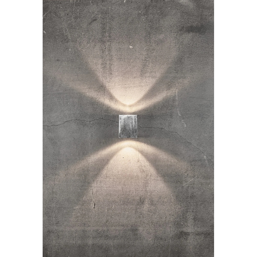 Nordlux - LED buitenwandlamp CANTO 2xLED/6W/230V IP44 zilver