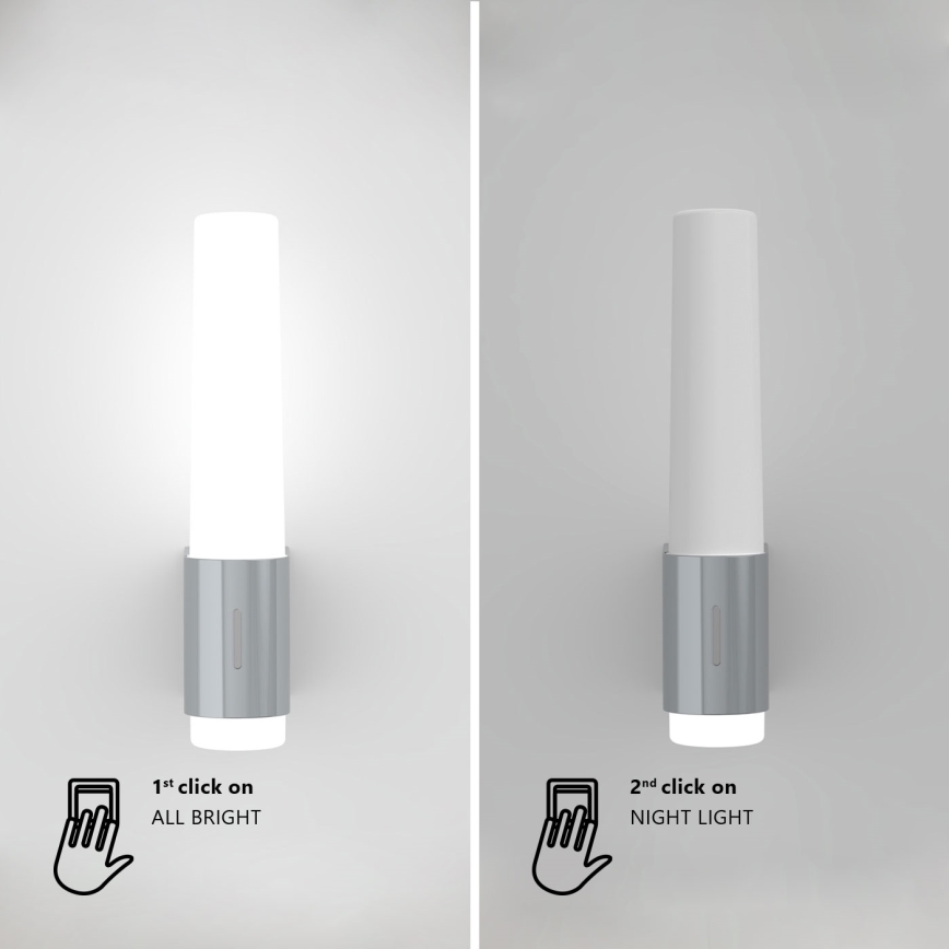 Nordlux - LED Dimbaar Badkamer wandlamp HELVA LED/6,8W/230V IP44 CRI 90 wit