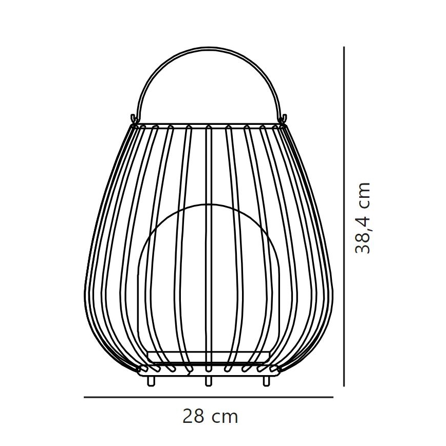 Nordlux - LED Dimbaar buitenshuis draagbaar lamp JIM TO-GO LED/3W/3,7V IP54 5000 mAh zwart