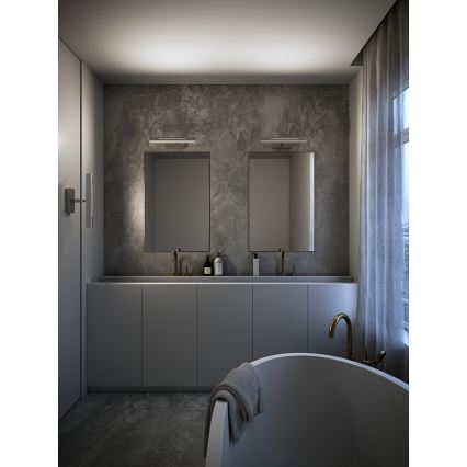 Nordlux - LED Dimbare badkamerspiegelverlichting OTIS LED/14W/230V IP44 40 cm zilver