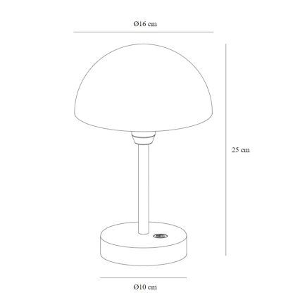 Nordlux - LED Dimbaar rechargeable buitenshuis tafellamp ELLEN LED/2,8W/3,7V IP44 beige