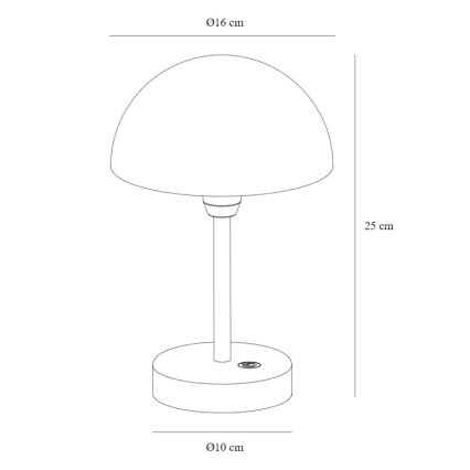 Nordlux - LED Dimbaar rechargeable buitenshuis tafellamp ELLEN LED/2,8W/3,7V IP44 wit