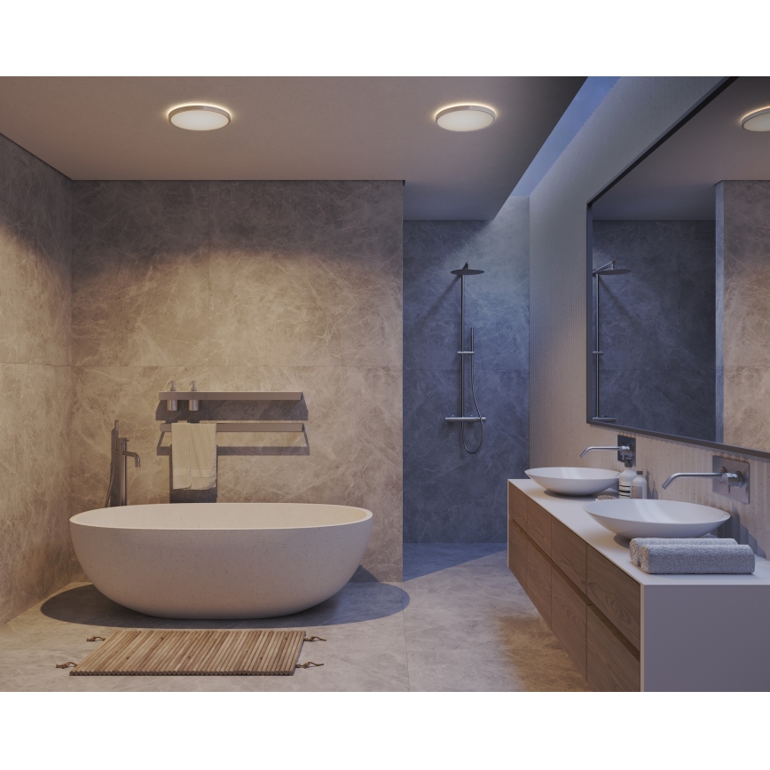 Nordlux - OJA dimbare LED-plafondlamp voor badkamer, 19W/230V, 3000/4000K, IP54, Ø 43 cm