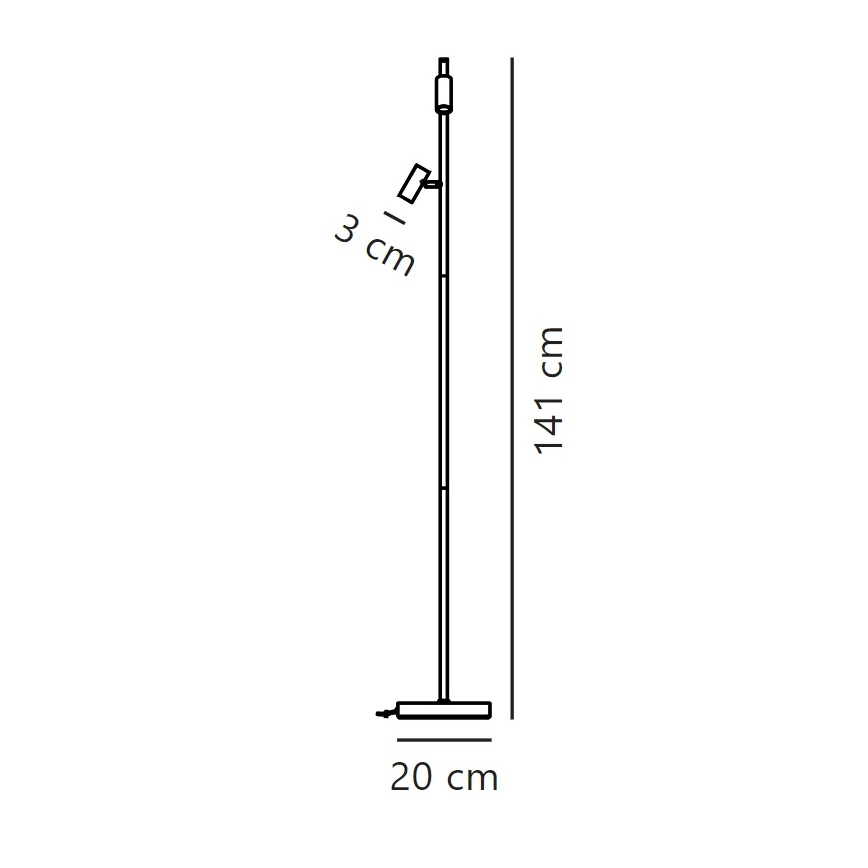 Nordlux - LED Dimbare Touch Vloerlamp OMARI 2xLED/3,2W/230V wit
