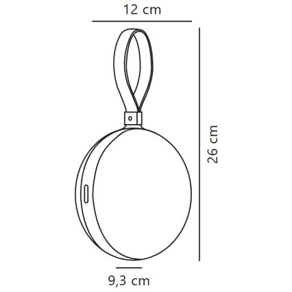 Nordlux - LED draagbare oplaadbare lamp LED/1W/3,7V IP54 geel