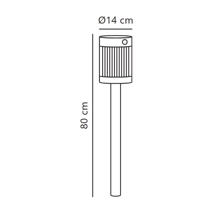 Nordlux - LED Solar lamp COUPAR LED/3,2W/5V 3000K IP44 zwart